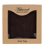 Ashwood Leather Coin Tray Brown: GS-1295