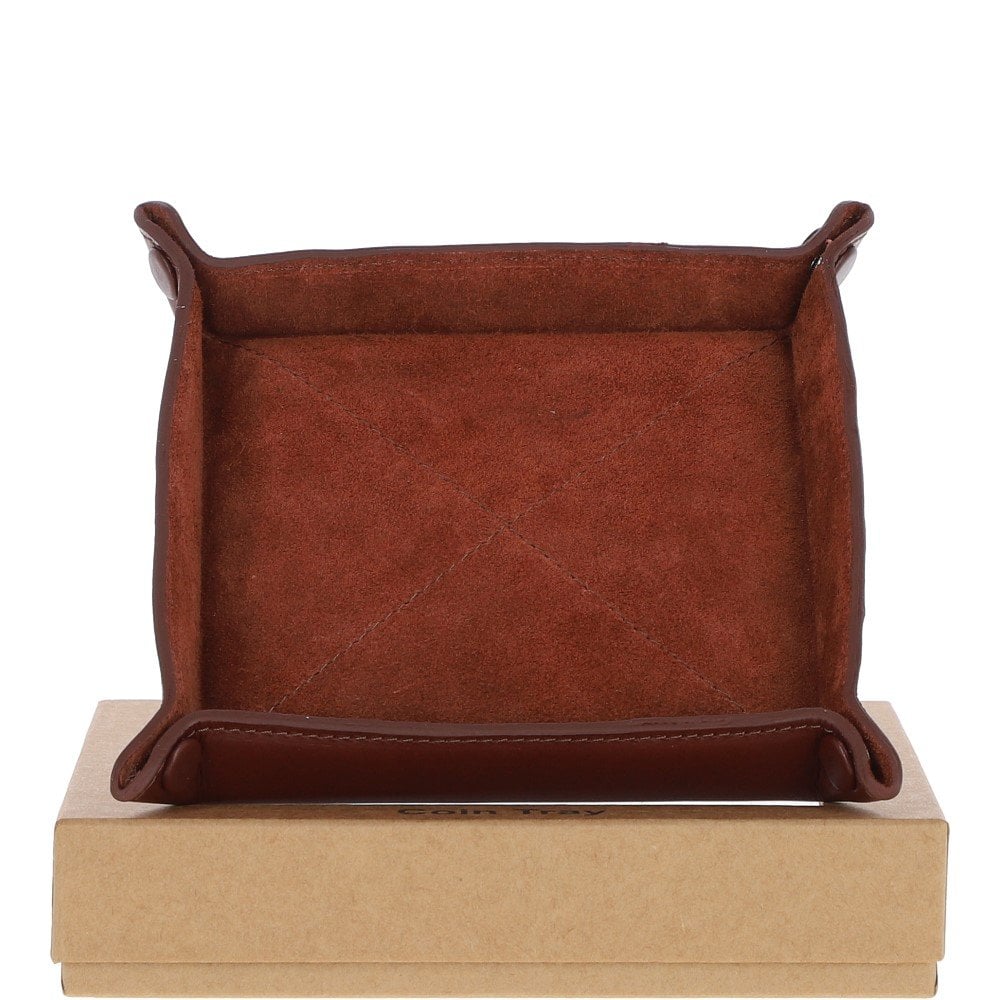 Ashwood Leather Coin Tray Chestnut: GS-1295