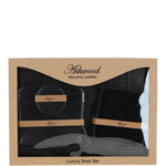 Ashwood Luxury Leather Desk Set Black: GS-1298