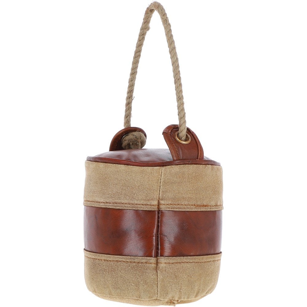 Ashwood Leather Cotton Door Stopper Brown: KI-026