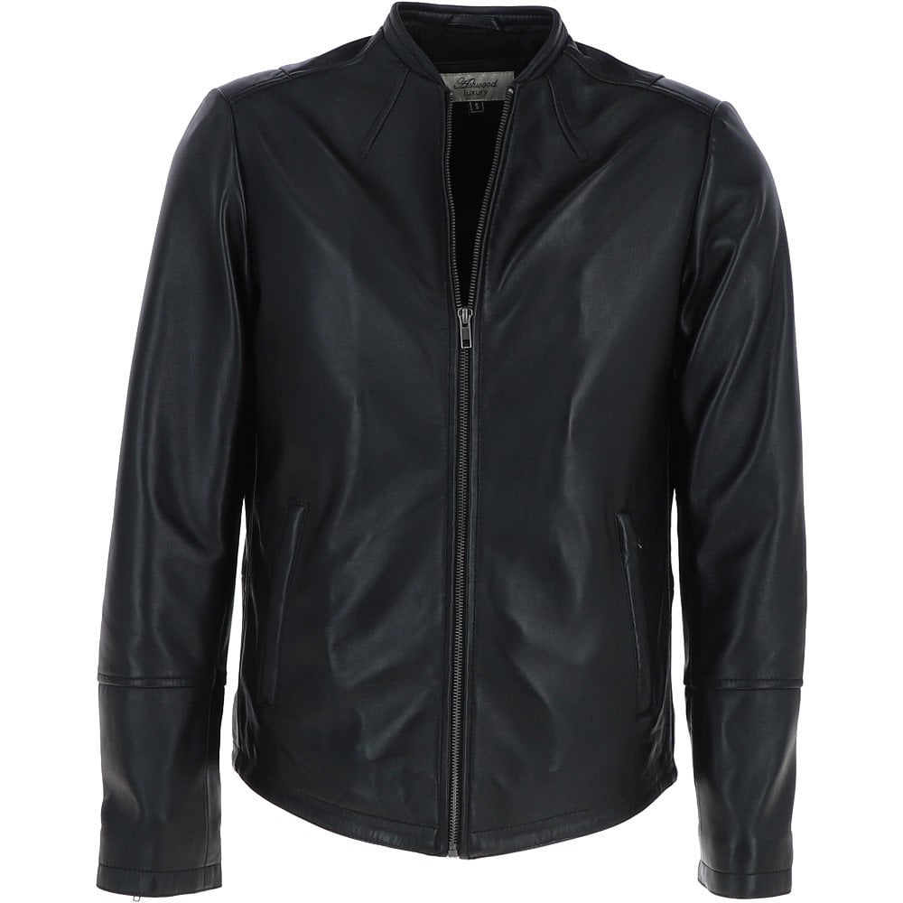 Leather Biker Jacket Black BR FONS 1