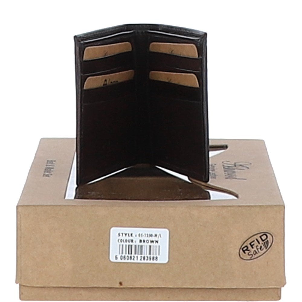 Luxury Leather Belt and Wallet Gift Set Brown: GS-1250