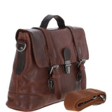 Medium Leather Work Briefcase  Tan/brown : 4554
