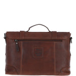 Medium Leather Work Briefcase  Tan/brown : 4554