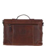 Medium Leather Work Briefcase  Tan/brown : 4554