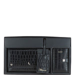 Ashwood Woman's Gift TRAVEL SET Black/Croc