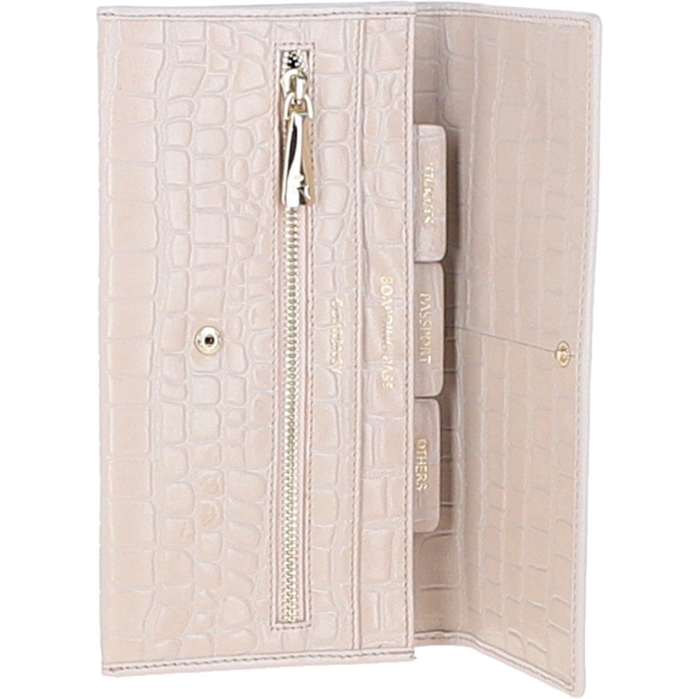 Ashwood Woman's Gift TRAVEL SET Blush Croc
