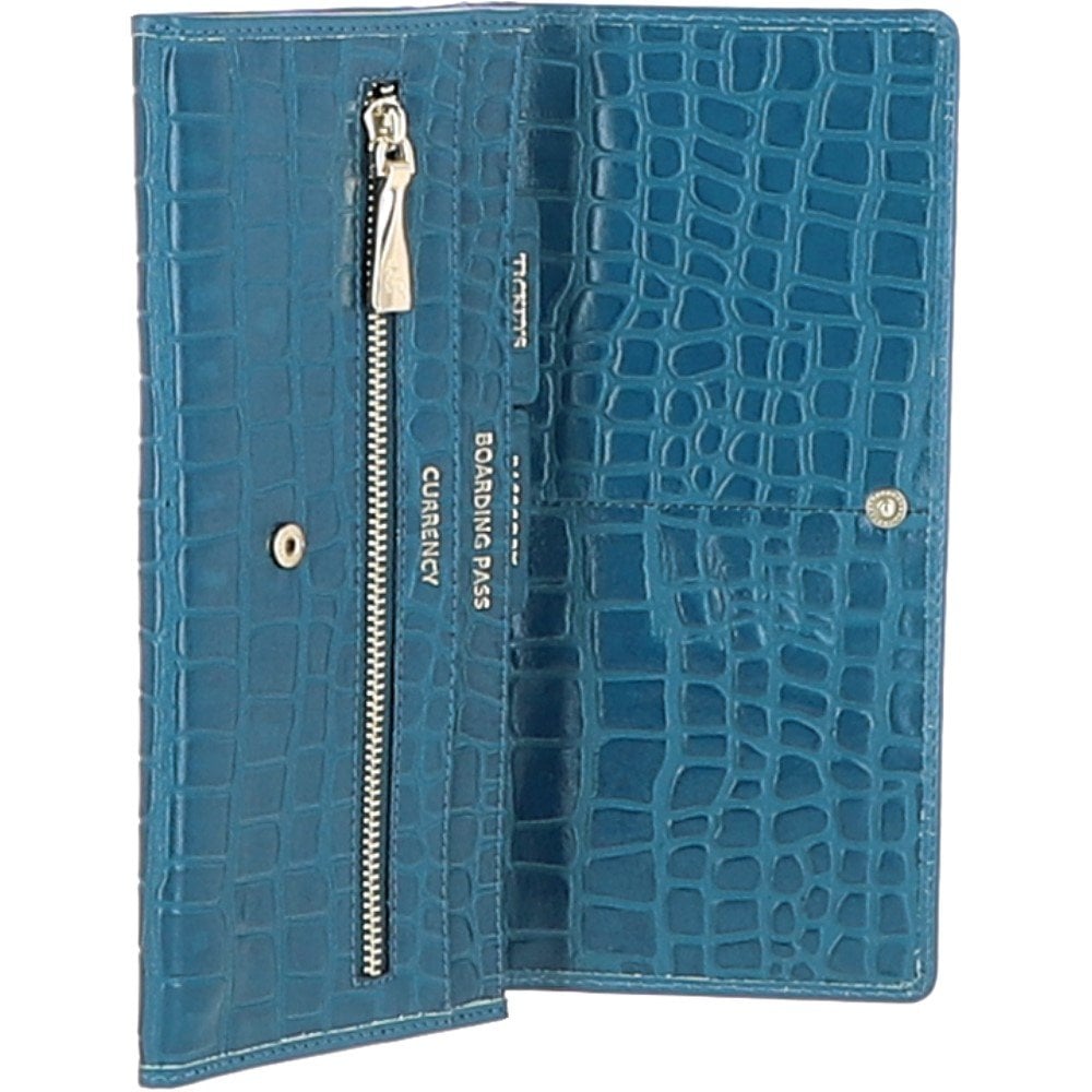 Ashwood Woman's Gift TRAVEL SET Teal/croc