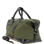 Large Vintage Leather Travel Holdall tweed: Marcus