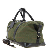 Large Vintage Leather Travel Holdall tweed: Marcus