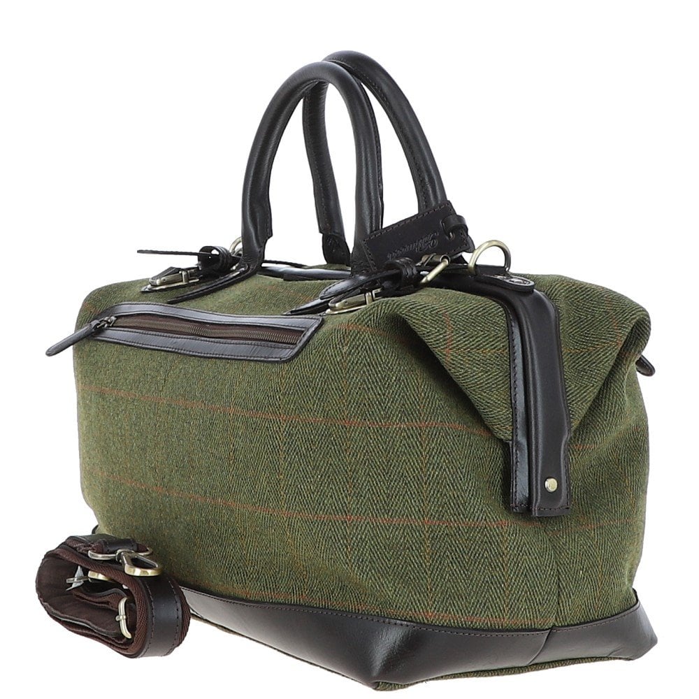Leather Weekend Holdall Tweed : DR BAG
