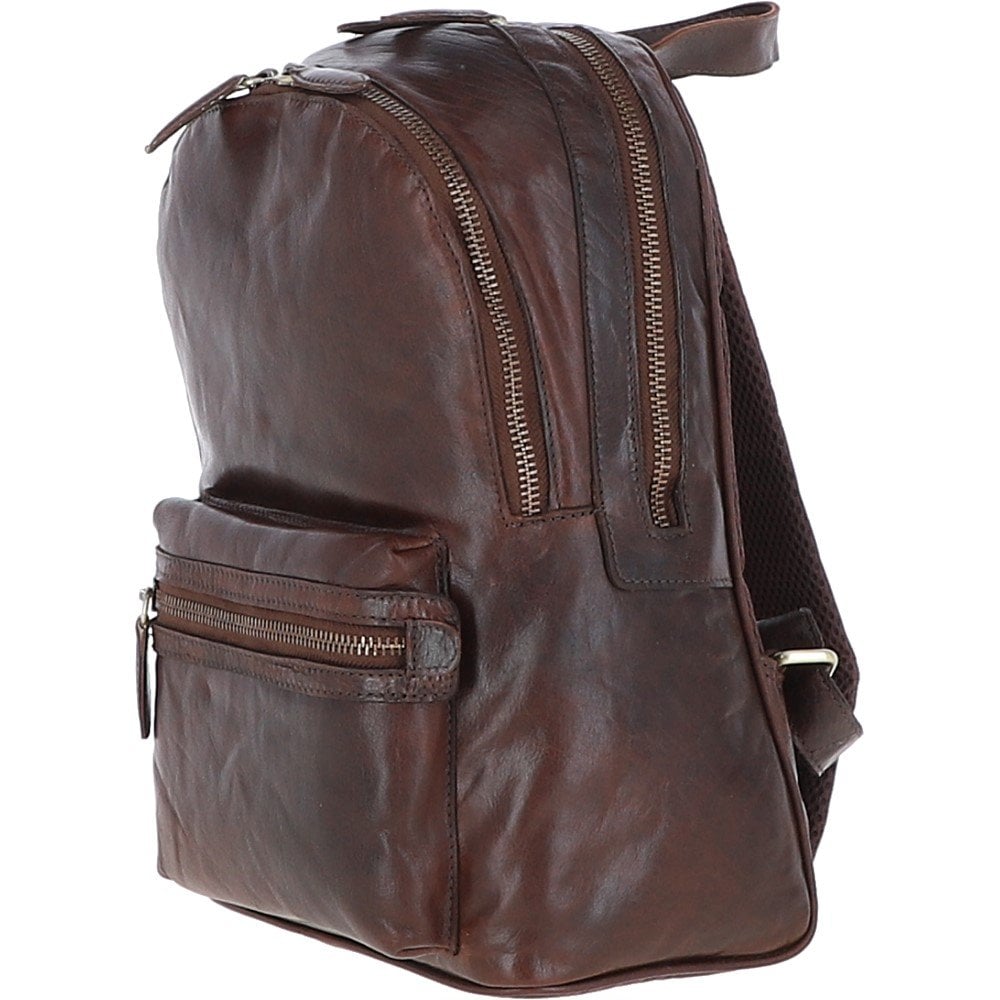 Ashwood Unisex Leather Backpack Brandy : G-38