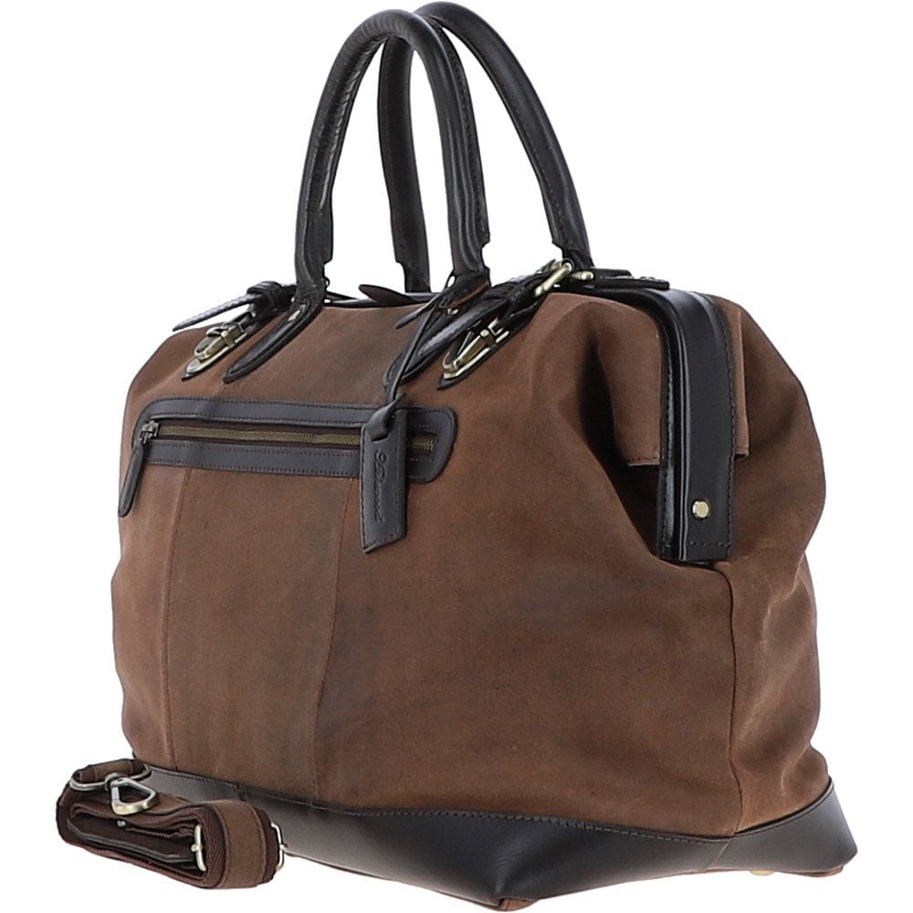 Leather Weekend Holdall  Brown : DR BAG