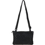 Vintage Woven Classic Leather Crossbody Bag Black: D-70
