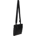 Vintage Woven Classic Leather Crossbody Bag Black: D-70