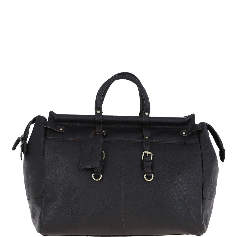 Leather Weekend Holdall Brown tum Gladstone