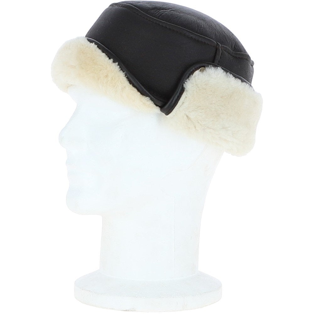 Fenland Mens Sheepskin Hunter Hat Brown: FEN-011