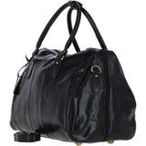 Medium Weekend Leather Holdall Black: Harry