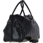 Medium Weekend Leather Holdall Black: Harry
