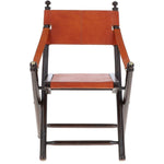 Vintage Folding Leather Chair Tan: VIN CHAIR
