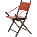 Vintage Folding Leather Chair Tan: VIN CHAIR