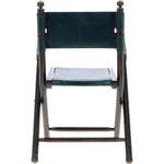 Vintage Folding Leather Chair Green: VIN CHAIR