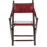 Vintage Folding Leather Chair Red: VIN CHAIR
