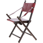 Vintage Folding Leather Chair Red: VIN CHAIR