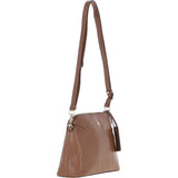 Women's Leather Shoulder Handbag Tan: 63787
