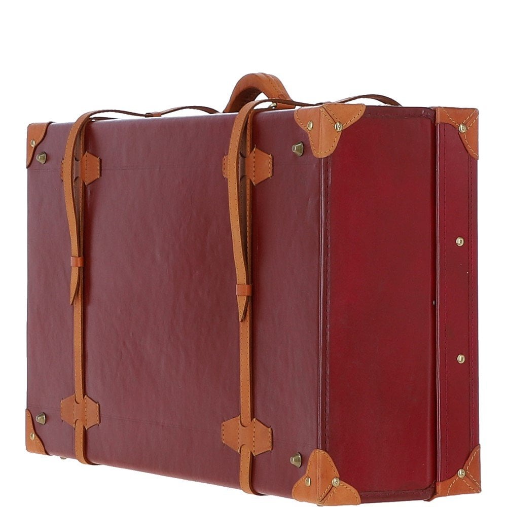 Ashwood Vintage Large Leather Trunk Red: VIN-26