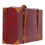 Ashwood Vintage Large Leather Trunk Red: VIN-26