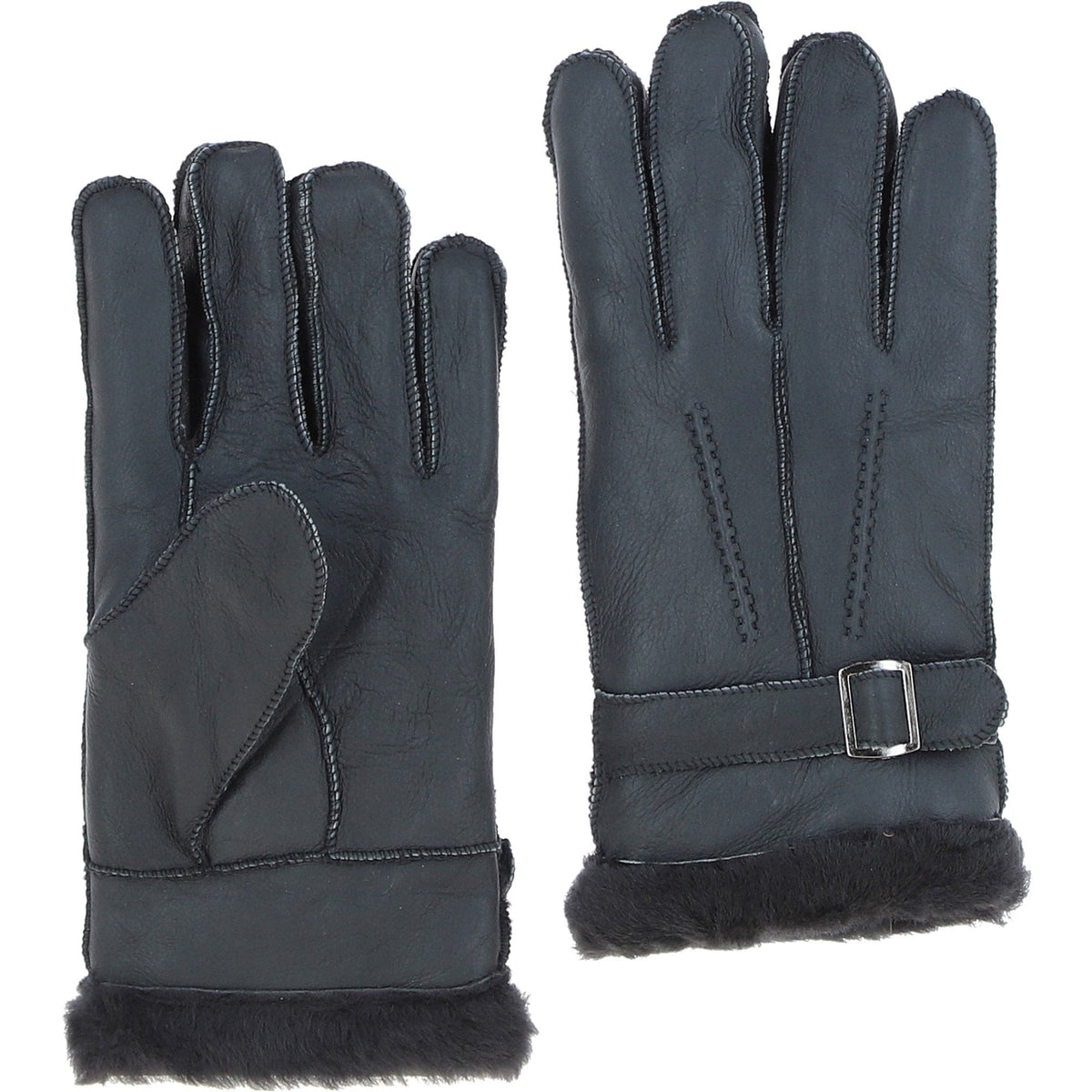 Leather Sheepskin Gloves Nap Grey DB 707