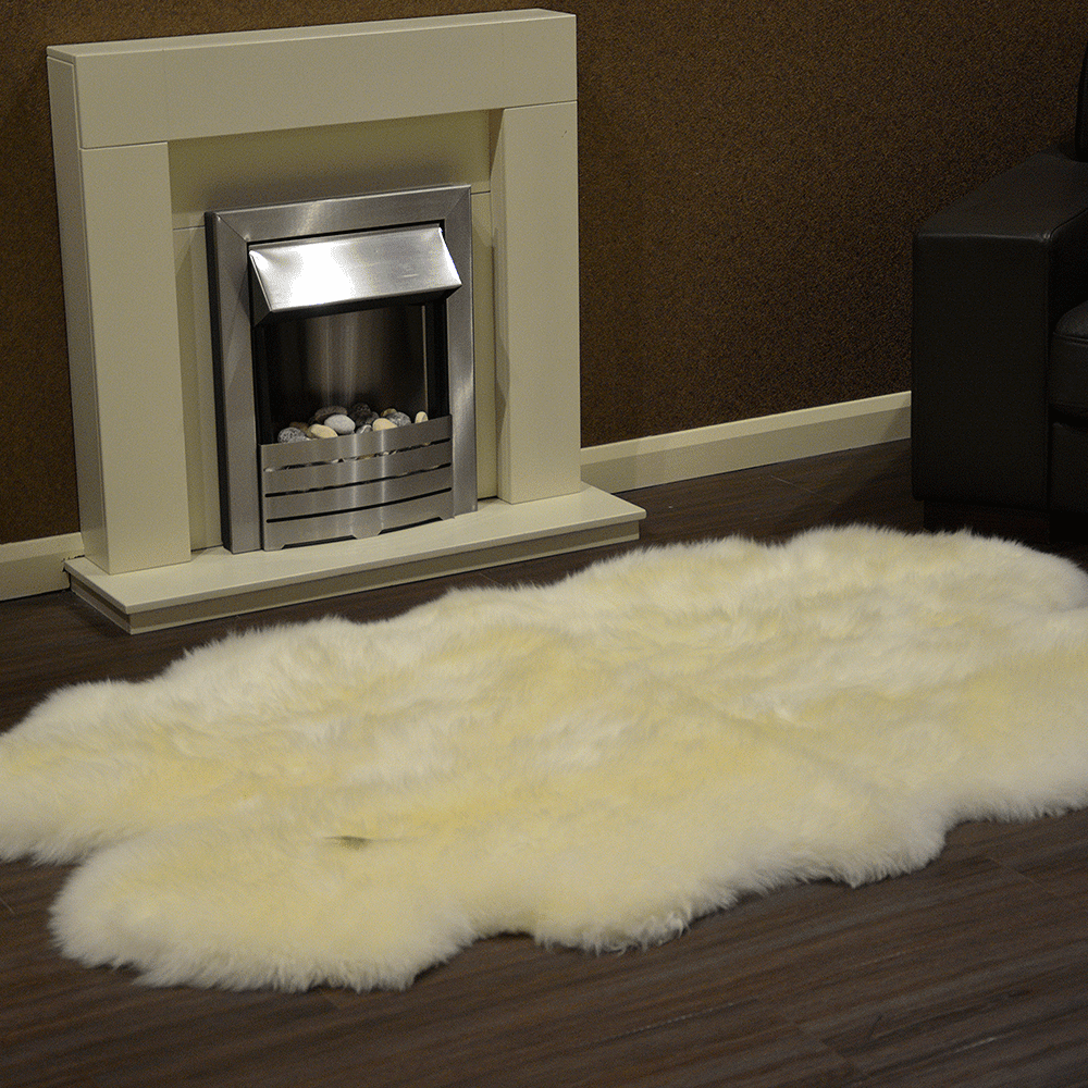 Fenland Luxury Sheepskin Octo Rug Ivory