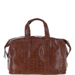 Mens Large Travel Holdall Cognac/croc : Paddington
