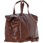 Mens Large Travel Holdall Cognac/croc : Paddington