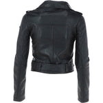 Ladies Leather Biker Jacket Black: Perfecto