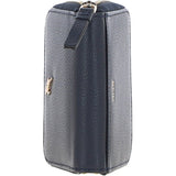 6 Card RFID Protected Zip Around Leather Purse Navy: S-5