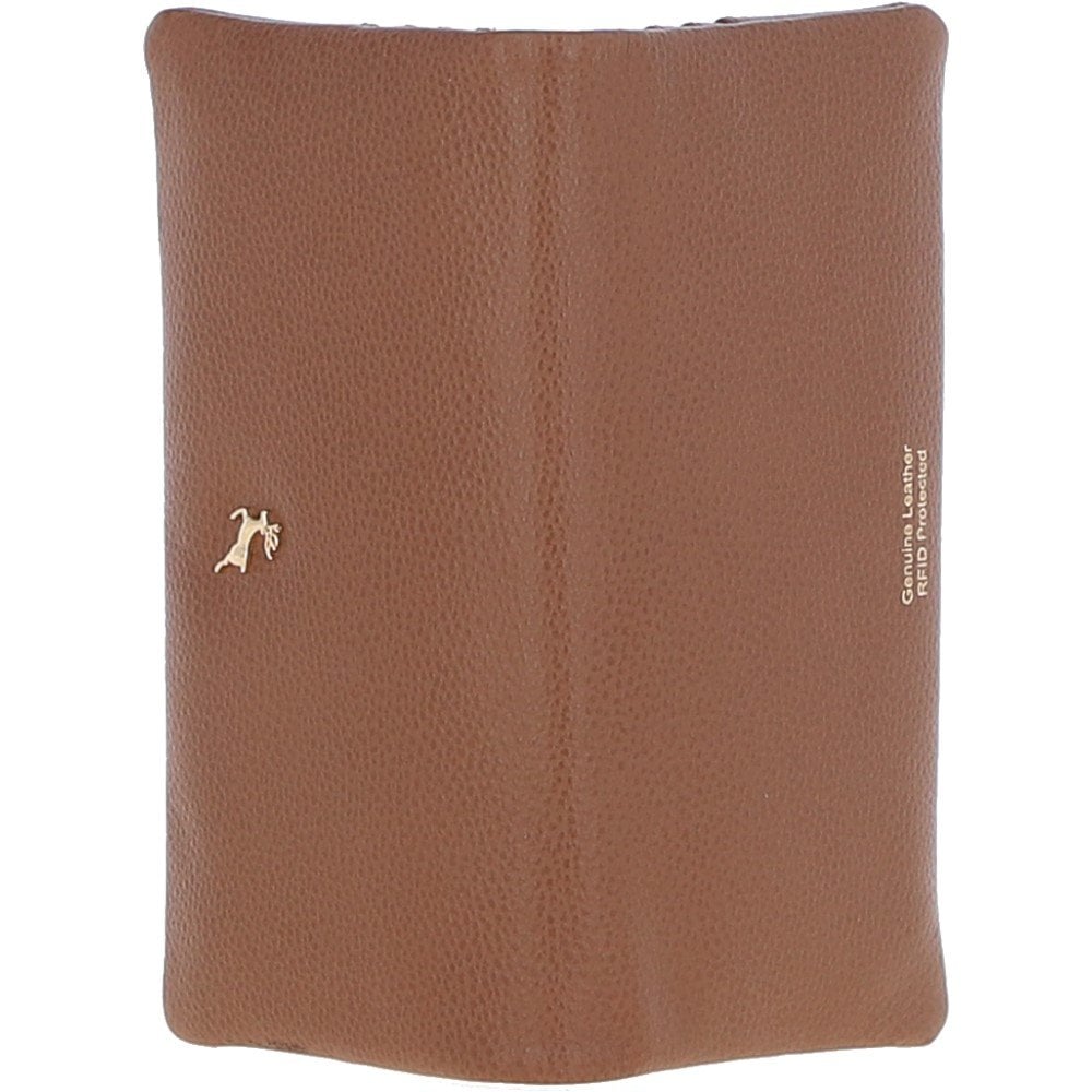 14 Card RFID Protected XL Leather Purse Two Tone Tan: S-4
