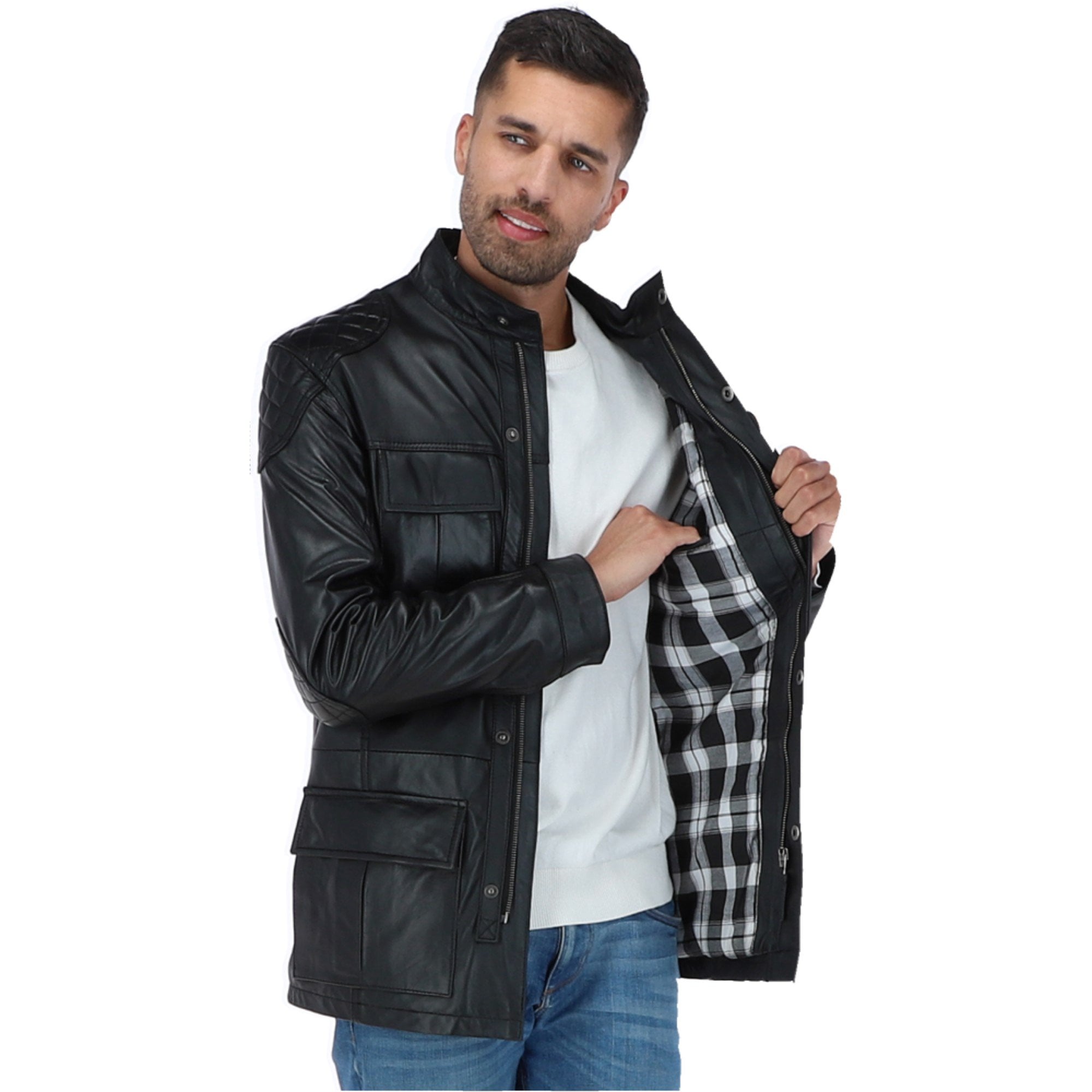 Leather Coat Black: 2238
