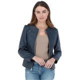 Ashwood Leather Jacket Navy: AWL-281