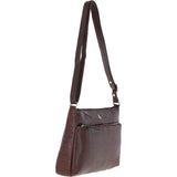 Bridge Croc Print Leather Shoulder Bag Brandy/croc: MC2