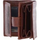 Medium Croc Print Leather Wallet Purse Cognac/croc: MC7