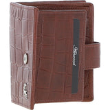 Medium Croc Print Leather Wallet Purse Cognac/croc: MC7