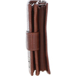 Medium Croc Print Leather Wallet Purse Cognac/croc: MC7