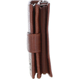Medium Croc Print Leather Wallet Purse Cognac/croc: MC7