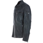 Leather Biker Jacket Charcoal: Lent 2