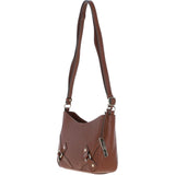 Ashwood Top Zip Leather Crossbody Bag Tan: Z-78