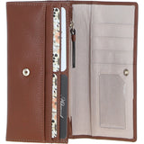 7 Card RFID Protected Large Leather Purse Tan: Z-79