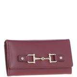 7 Card RFID Protected Large Leather Purse Wine: Z-79
