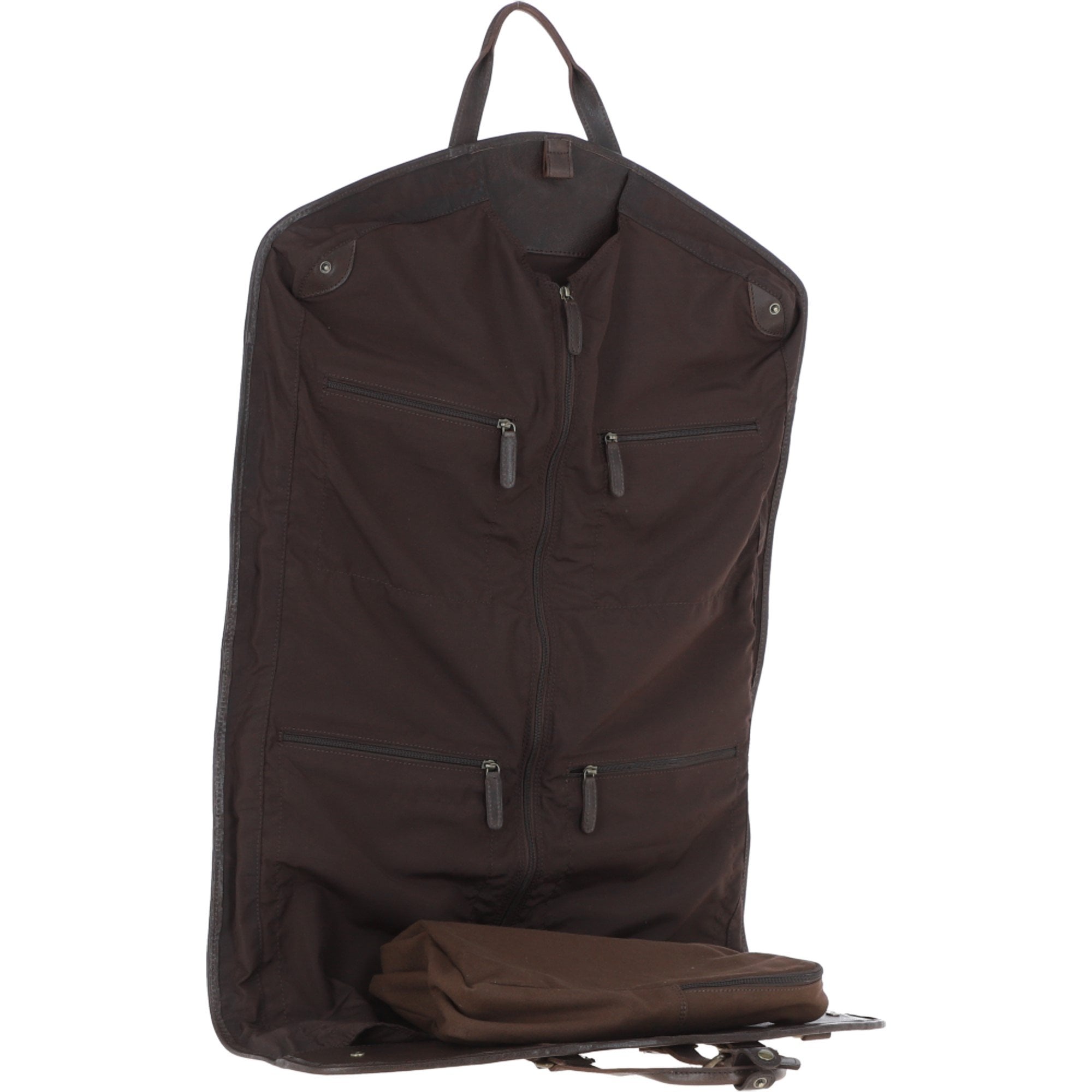 Mens Leather Suit Carrier Brown: Savile